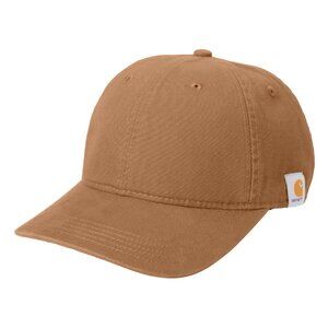 Carhartt Mens Washed Cotton Canvas Cap Adjustable Baseball Hat Cap - Brown